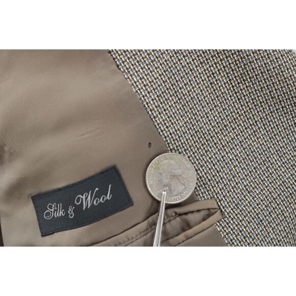 VTG Ermenegildo Zegna Blazer Men's 44R Multicolor Wool Silk Weave Sport Jacket - Picture 2 of 15